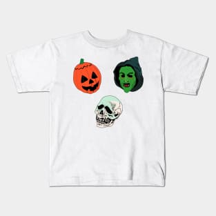 Silver Shamrock Mask Set Kids T-Shirt